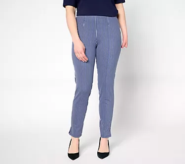 Women with Control Prime Stretch Denim Petite Slim Leg Pants