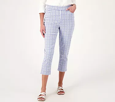 Isaac Mizrahi Live! Tall True Denim Pull On Crop Slim Jeans