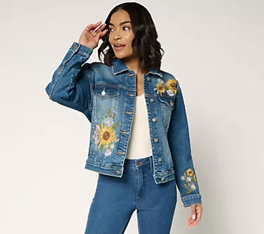 Driftwood Jeans Relaxed Novelty Denim Jacket - Sunflowers 1 244486-driftwood-jeans-relaxed-novelty-denim-jacket-sunflowers-1.webp