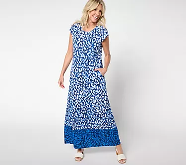 Denim & Co. Tall Slub Jersey Maxi Dress with Pockets