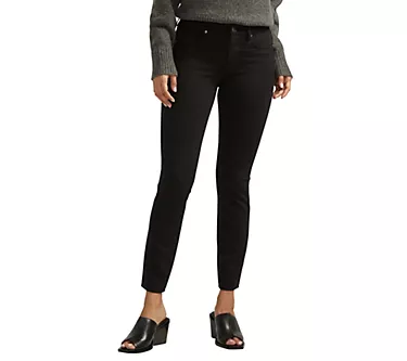 JAG Women's Cas sie Mid Rise Sl im Straight Pon te Pants