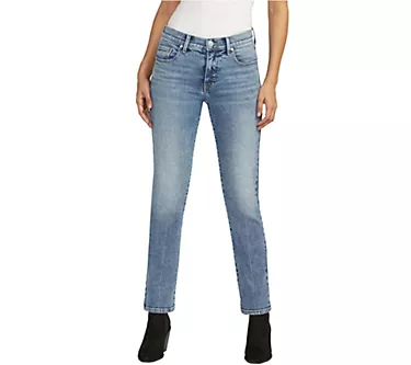 JAG Cassie Mid Rise Slim Straight Leg Jeans - Beacon Blue