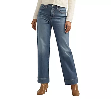 JAG Women's Sophia High Rise Wide Leg Eiffel Blue Jeans