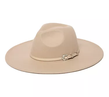 San Diego Hat Co. Pinch Crown Fedora with Western Buckle