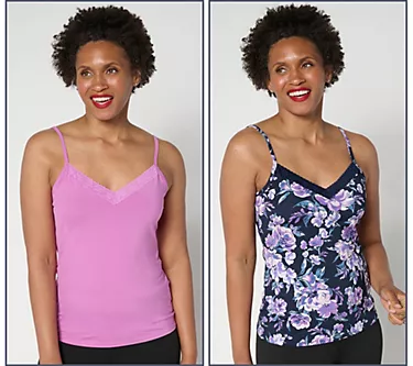 Jockey Micro Soft Stretch Lace Cami Set of 2
