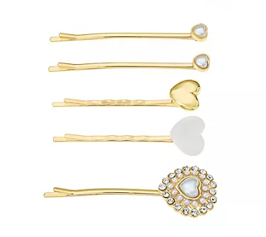 Ettika (Set of 5) Lonely Hearts Club Assorted Hair Pins