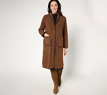 NIC+ZOE Trimmed Teddy Coat