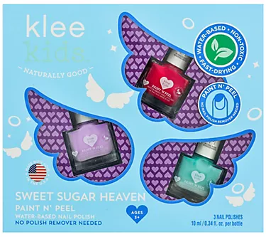 Klee Kids Sweet Sugar Heaven 3-Piece Peelable Nail Polish Set