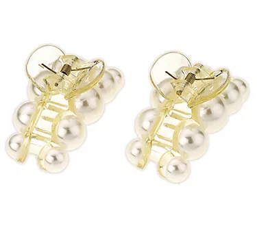 Ettika Set of (2) Faux Pearl Claw Clips
