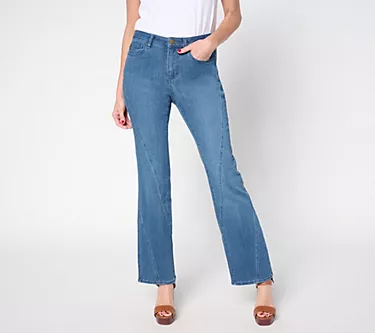 Belle by Kim Gravel Regular Primabelle Denim Diagonal Seam Wide Leg