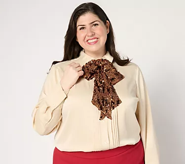 by Stacy London Adjustable Addable Sequin Bow