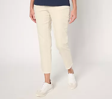 Belle by Kim Gravel Petite TripleLuxe Twill Sailor Crop Pants
