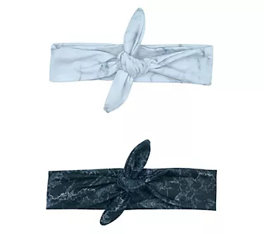 Headbands of Hope Black and White Marble Knotted Headbands