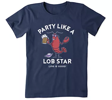 Life is Good Women's Party Like A Lob Star Crusher Tee