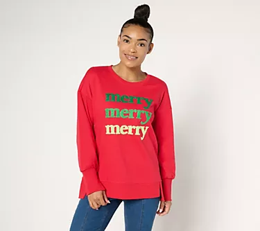 Jingle Belles by Kim Gravel Merry Merry Merry Sweatshirt