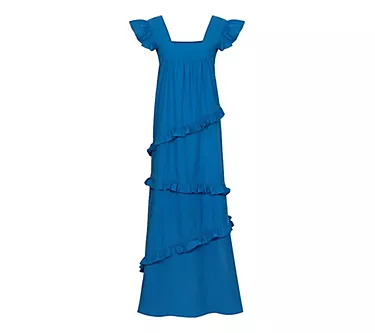 Sunshine Tienda Olla Cotton Tiered Ruffle Dress