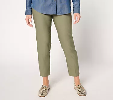 Joan Rivers Regular Bengaline Tapered Leg Ankle Pant