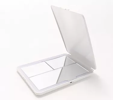 "As Is" Sunter Folding Travel Mirror w/ Magnification Panels & Light
