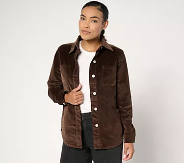 Driftwood Jeans Shayna Button Front Shirt Jacket - Wildflower