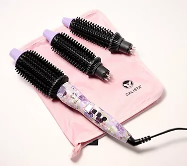Calista Perfecter Pro Swap Top 3-in-1 Heated Round Brush w/ Pouch