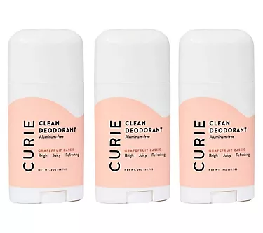 Curie Set of 3 Aluminum-Free Deodorant Sticks