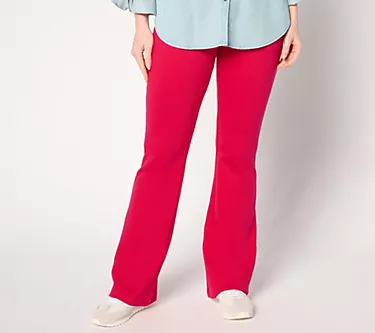 Isaac Mizrahi Live! Petite Essentials Pima Flex Bootcut Pants