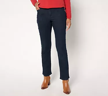 Susan Graver Stretch Denim Tall Classic Boot Cut Jean - Indigo