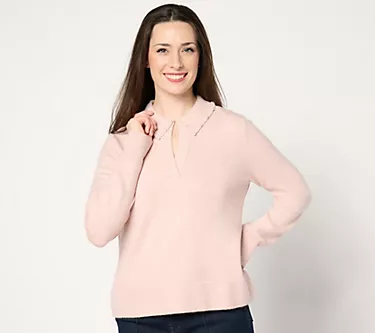 Me by Jennie Garth Sasha Sweater with Pearl Details