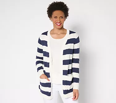Belle by Kim Gravel Regular Cape Cod Coastal Cotton Slub Cardigan