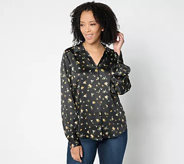 Isaac Mizrahi Live! Estate Printed Stretch Sateen Button Front Blouse 1 265668-isaac-mizrahi-live-estate-printed-stretch-sateen-button-front-blouse-1.webp