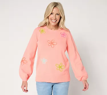 266816-belle-by-kim-gravel-femme-flowers-chenille-daisy-sweater-1.webp