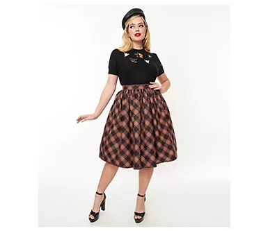 Unique Vintage 1950s Plaid Gellar Swing Skirt 1 267303-unique-vintage-1950s-plaid-gellar-swing-skirt-1.webp