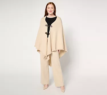 nicole by Nicole Miller Sweater Knit Wrap with Closure