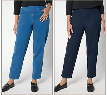 Denim & Co. Tall "How Timeless" Ankle & Full Length Pant Set