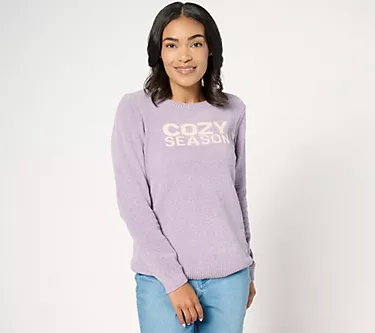AnyBody Chenille Crewneck Message Sweater 1 270926-anybody-chenille-crewneck-message-sweater-1.webp