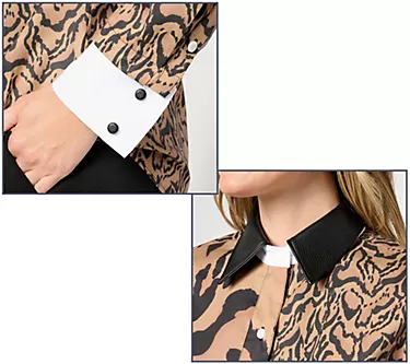 by Stacy London Addable Faux Leather Collar & Cuffs