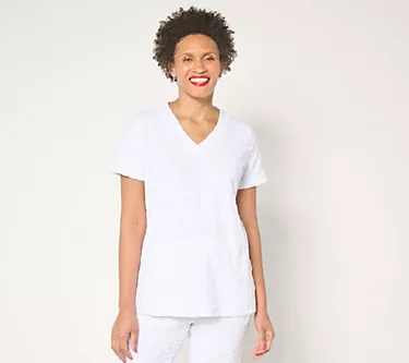Belle Beach by Kim Gravel Poolside Terry Animal Jacquard V Neck Top 1 273148-belle-beach-by-kim-gravel-poolside-terry-animal-jacquard-v-neck-top-1.webp