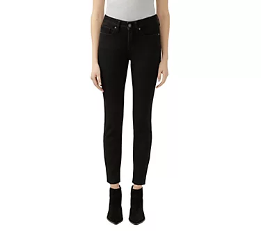 Silver Jeans Co. Women's Suki Mid Rise Black Skinny Jeans