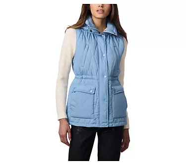Bernardo Lightweight Anorak Style Vest with Detachable Hood