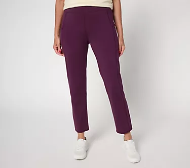 Denim & Co. Active Tall Duo Stretch Slim Straight Ankle Pant