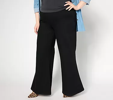 Peace Love World Authentic Denim Petite Wide Leg Jeans - Black