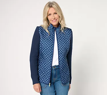Denim & Co. Heritage Quilted Sweater Jacket