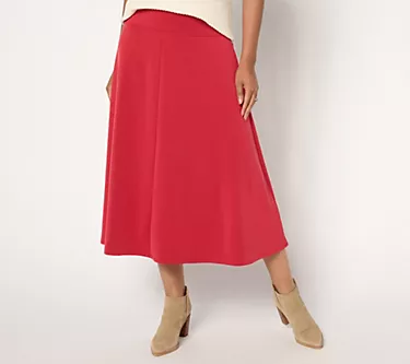 Peace Love World Petite Pull-On Scuba Knit Circle Skirt