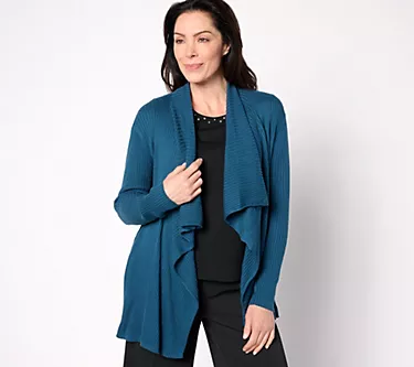 BEAUTIFUL by Lawrence Zarian The Kelly Regular Draped Cardigan
