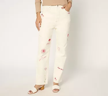 Driftwood Jeans Love Notes Jordie Relaxed Straight Jean - Cream