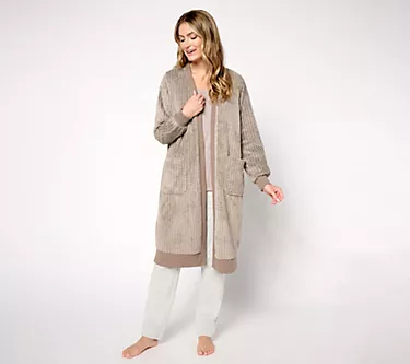 Berkshire Homewear Dobby Rib Heathered Cardigan