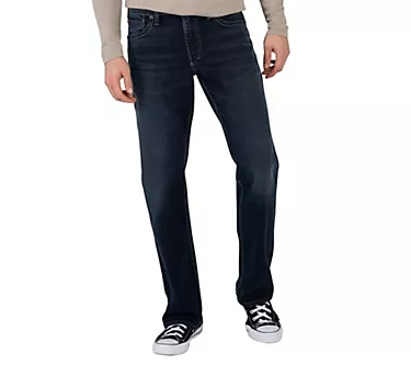Silver Jeans Co. Zac Relaxed Fit Straight Leg Jeans-EBB419