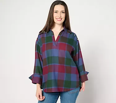 Peace Love World Button Detail Popover Shirt 1 284769-peace-love-world-button-detail-popover-shirt-1.webp
