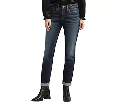 Silver Jeans Co. Boyfriend Mid Rise Luxe Stretch Denim