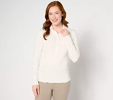 NIC+ZOE Lace Knit Collared Top 1 285294-nic-zoe-lace-knit-collared-top-1.webp